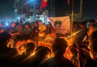 गरिमालाई न्याय देऊ : गछियामा दीप प्रज्वलन गर्दै दोषीलाई कारबाहीको माग